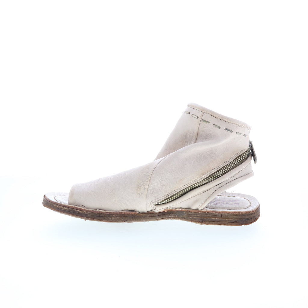Rhodes A16036-101-6916 Womens White Leather Gladiator Sandals Shoes