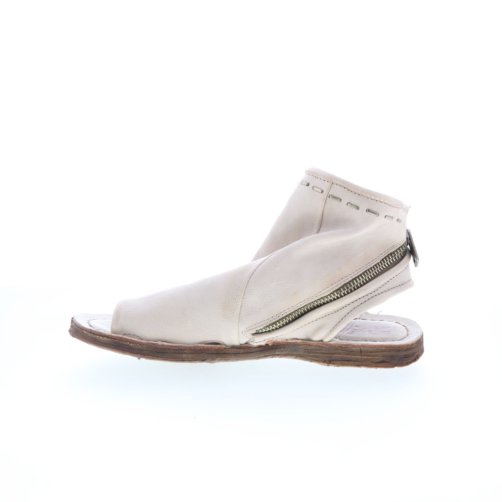 Rhodes A16036-101-6916 Womens White Leather Gladiator Sandals Shoes