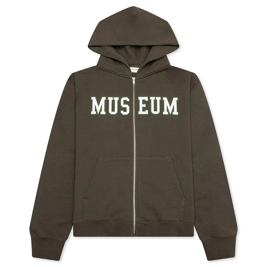 Museum Zip Up Hoodie Coffee