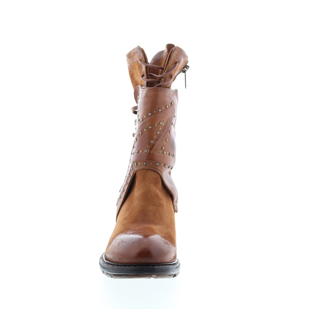 Callhoun A22208-101 Womens Brown Leather Zipper Casual Dress Boots