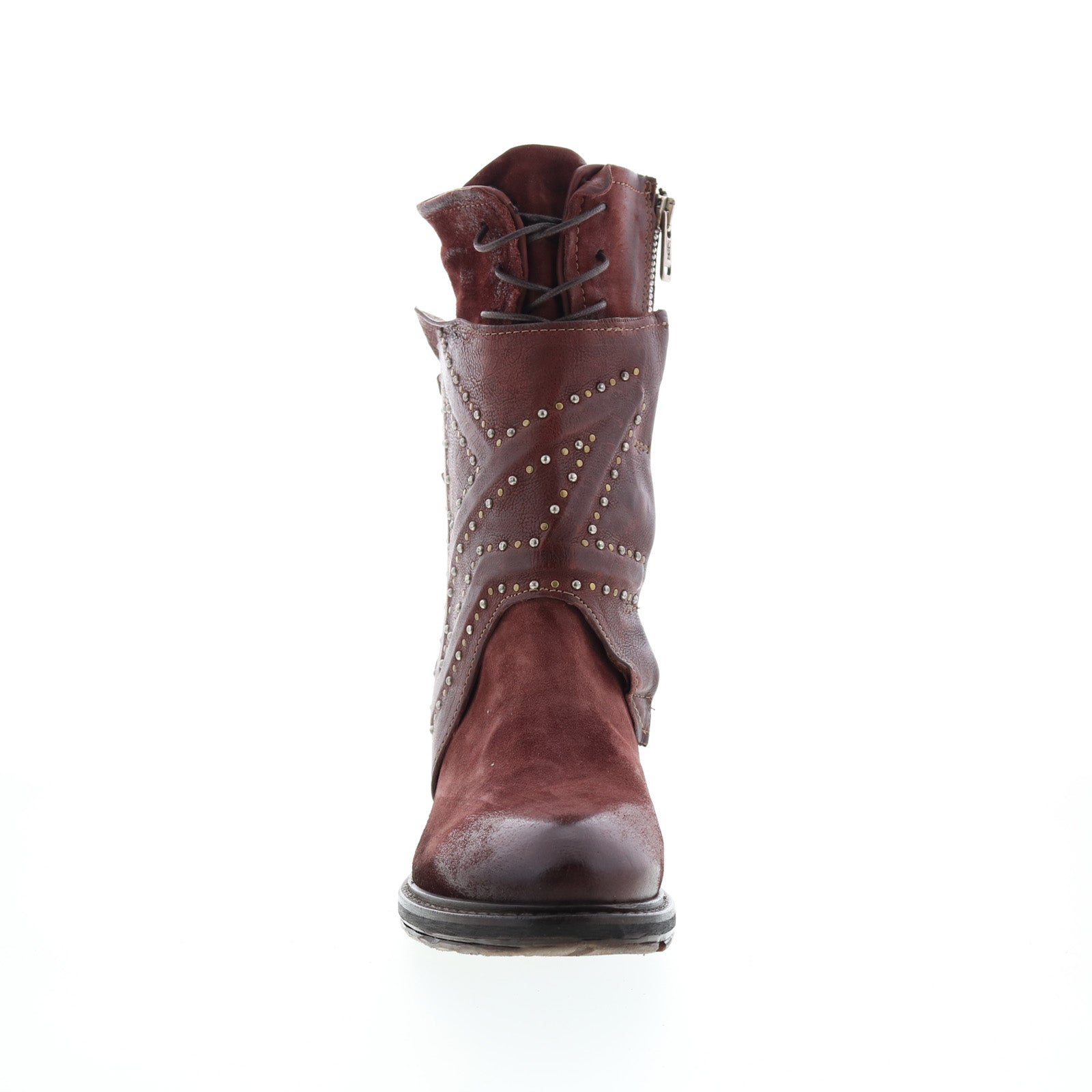 Callhoun A22208-101 Womens Burgundy Leather Casual Dress Boots
