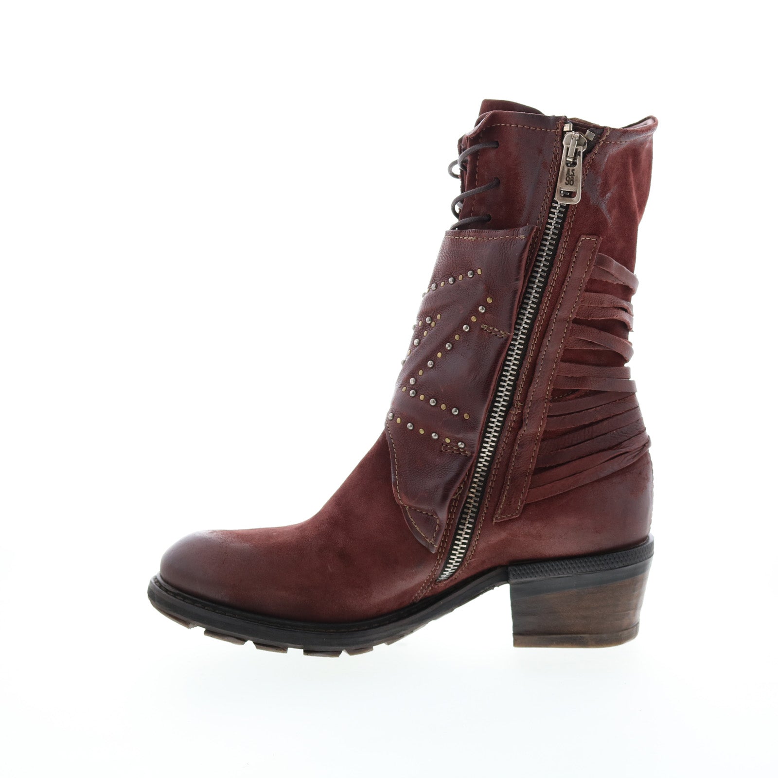 Callhoun A22208-101 Womens Burgundy Leather Casual Dress Boots