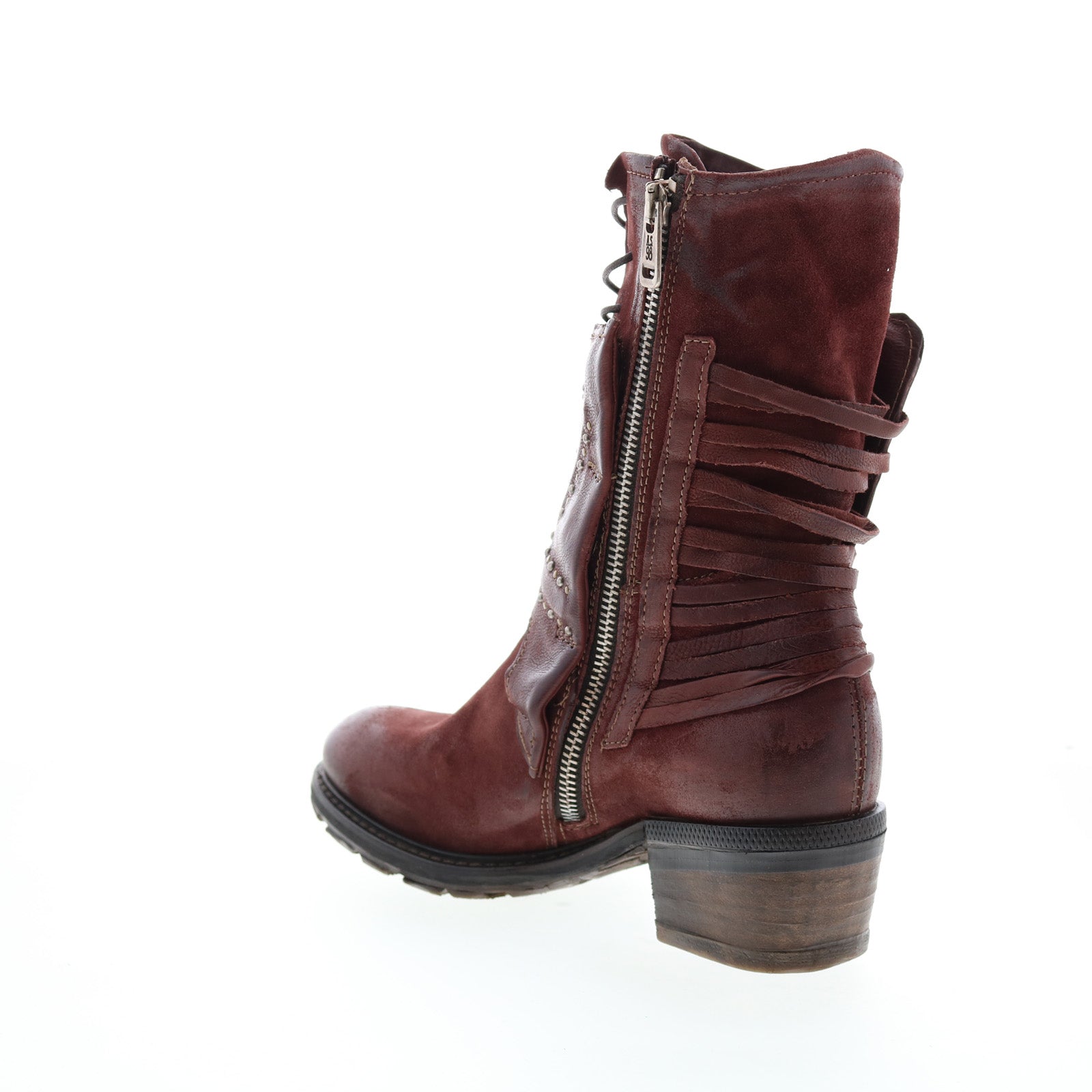 Callhoun A22208-101 Womens Burgundy Leather Casual Dress Boots