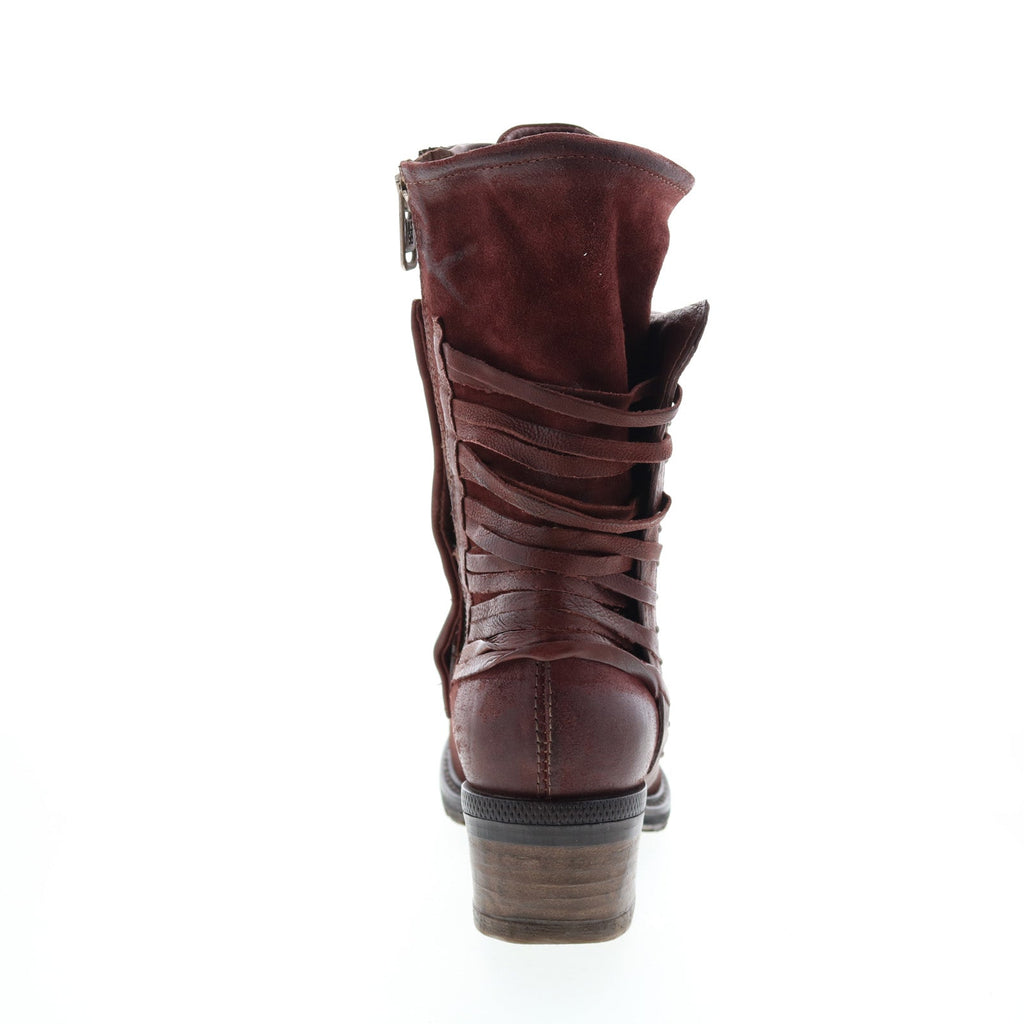 Callhoun A22208-101 Womens Burgundy Leather Casual Dress Boots