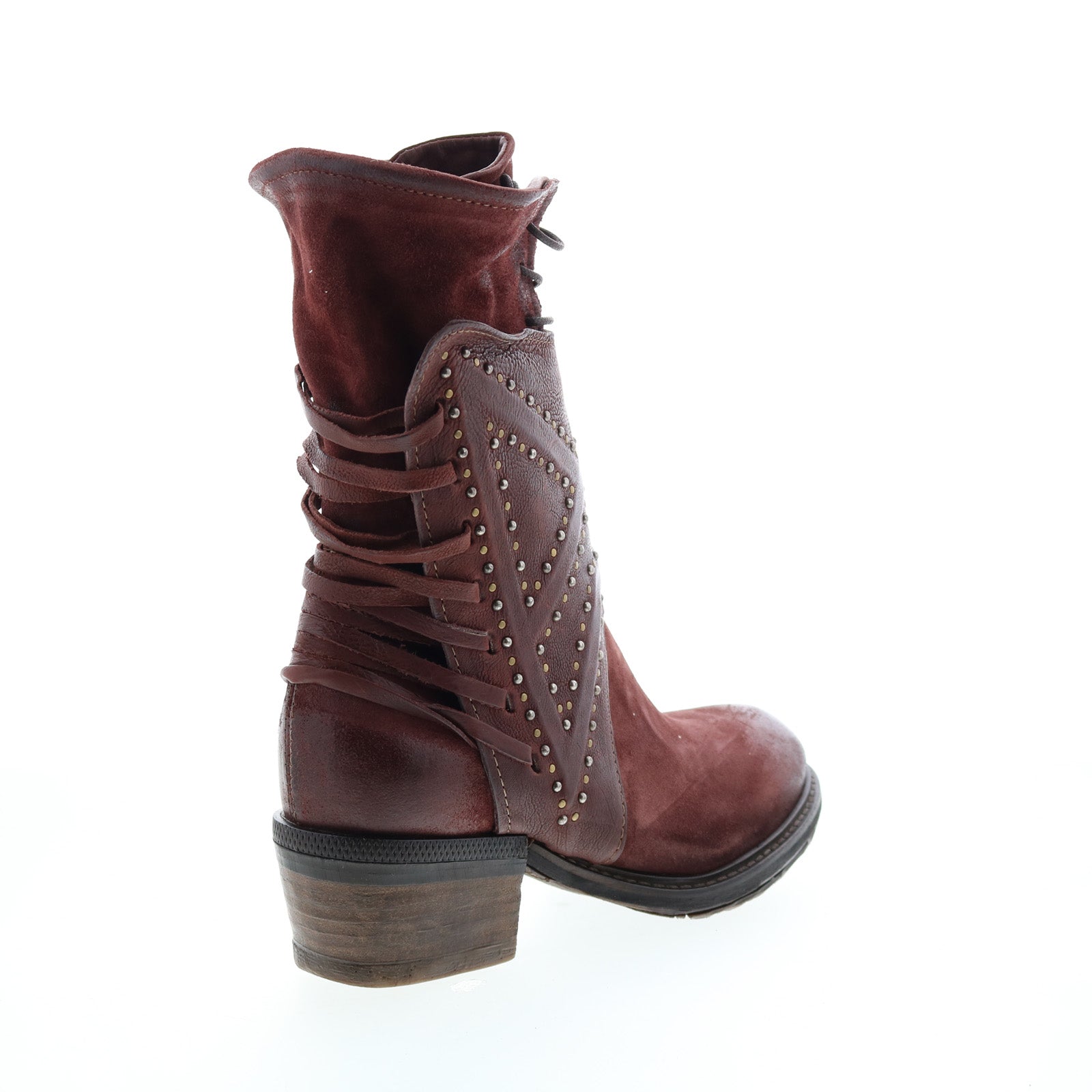 Callhoun A22208-101 Womens Burgundy Leather Casual Dress Boots