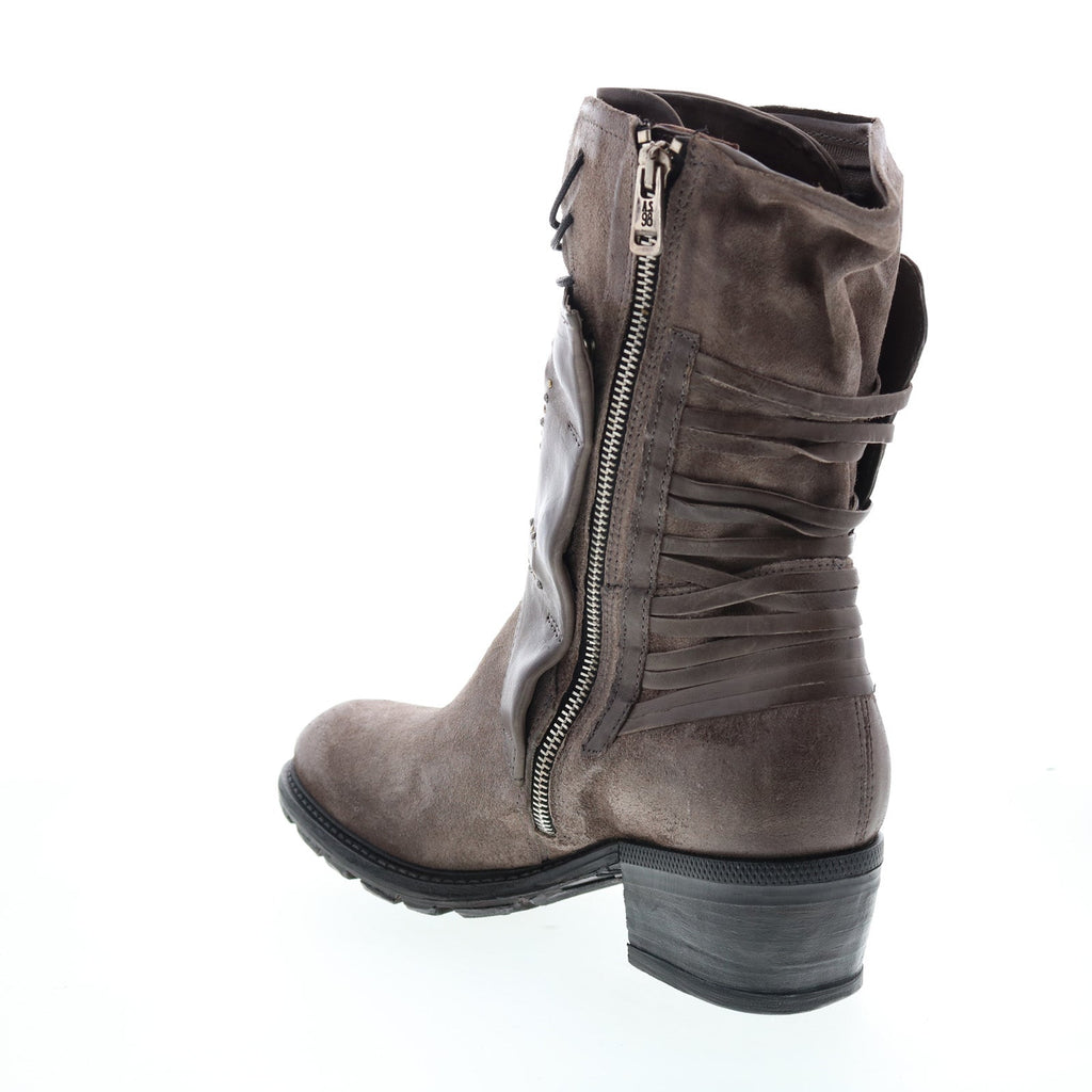 Callhoun A22208-101 Womens Gray Leather Zipper Casual Dress Boots