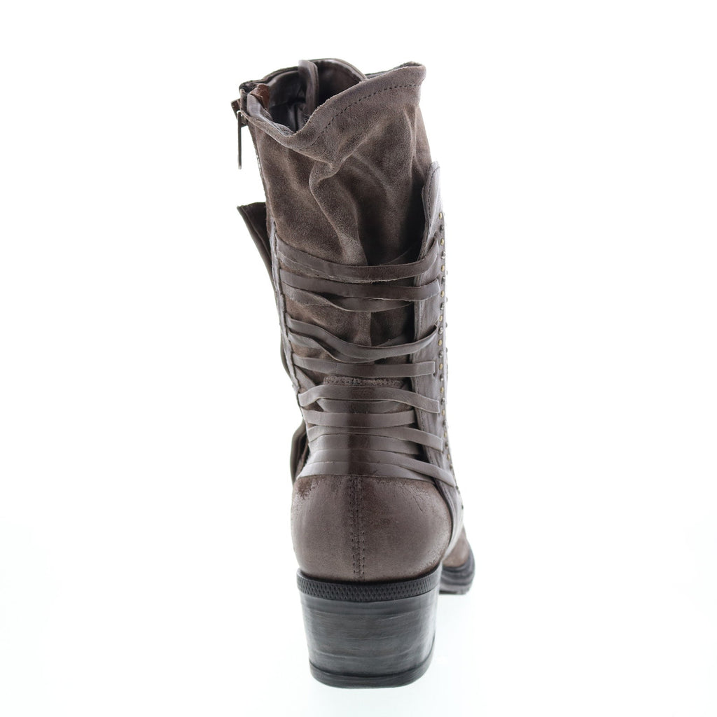Callhoun A22208-101 Womens Gray Leather Zipper Casual Dress Boots