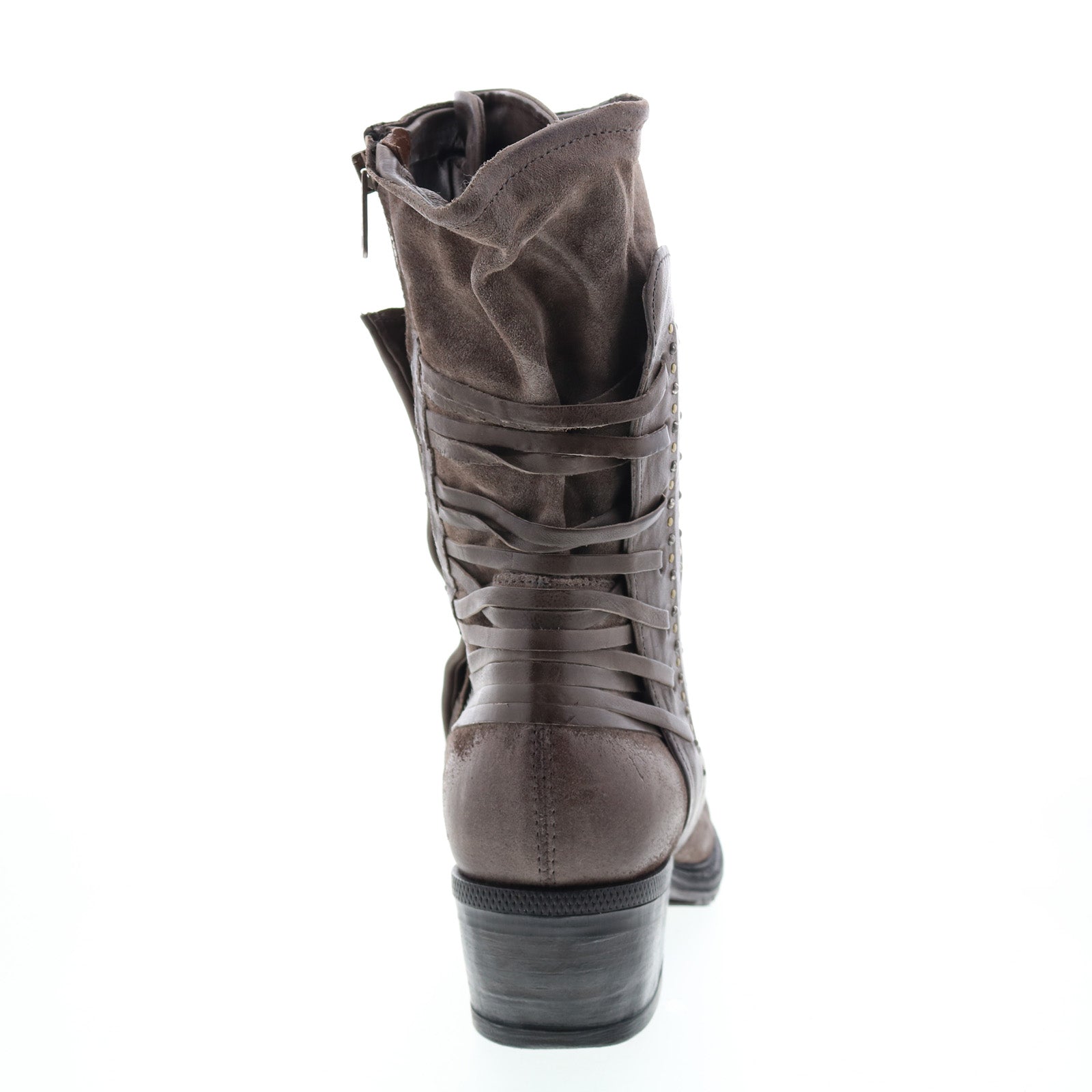 Callhoun A22208-101 Womens Gray Leather Zipper Casual Dress Boots