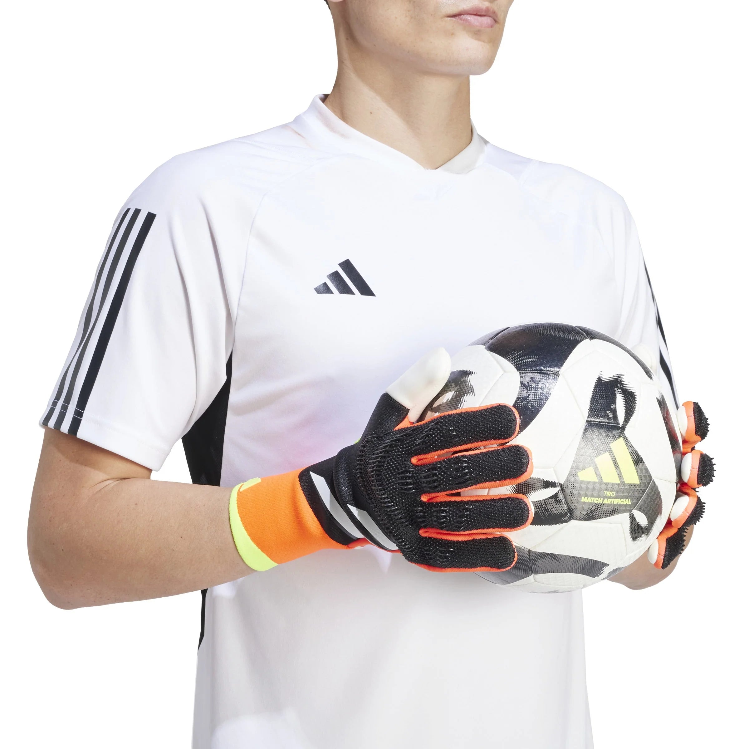 adidas Predator Pro Goalkeeper Gloves Black Solar Red Yellow