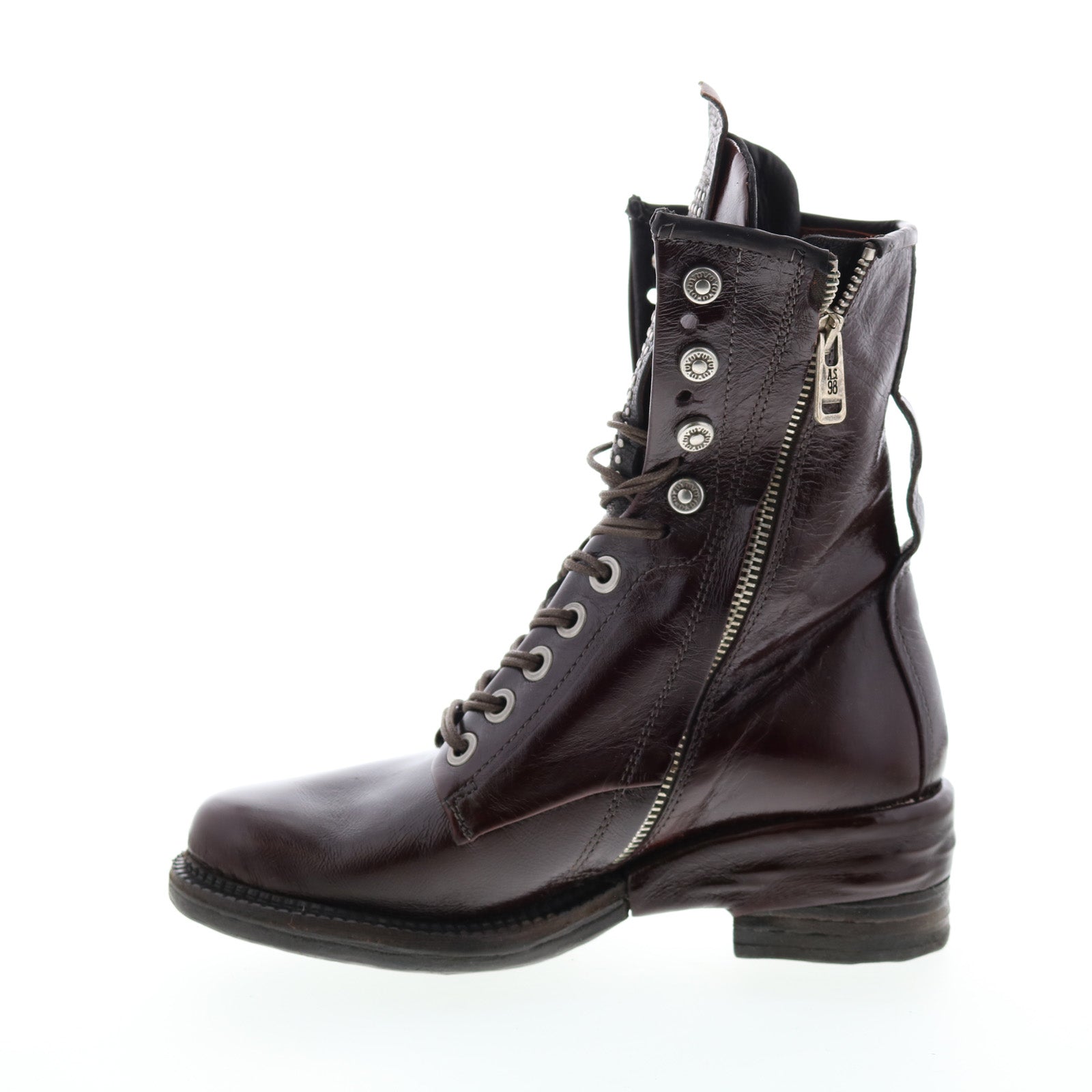 Saunder A23208-201 Womens Brown Leather Lace Up Casual Dress Boots