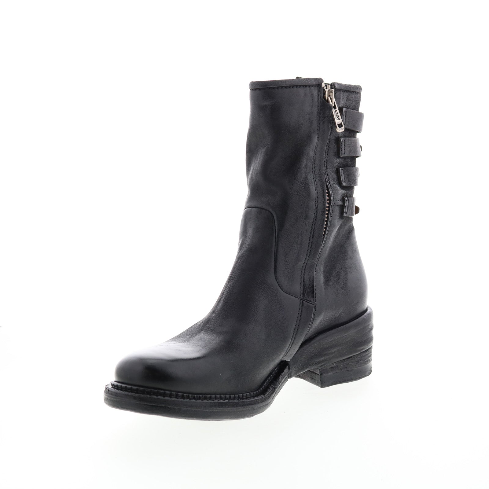 Spero A23215-301 Womens Black Leather Hook & Loop Casual Dress Boots