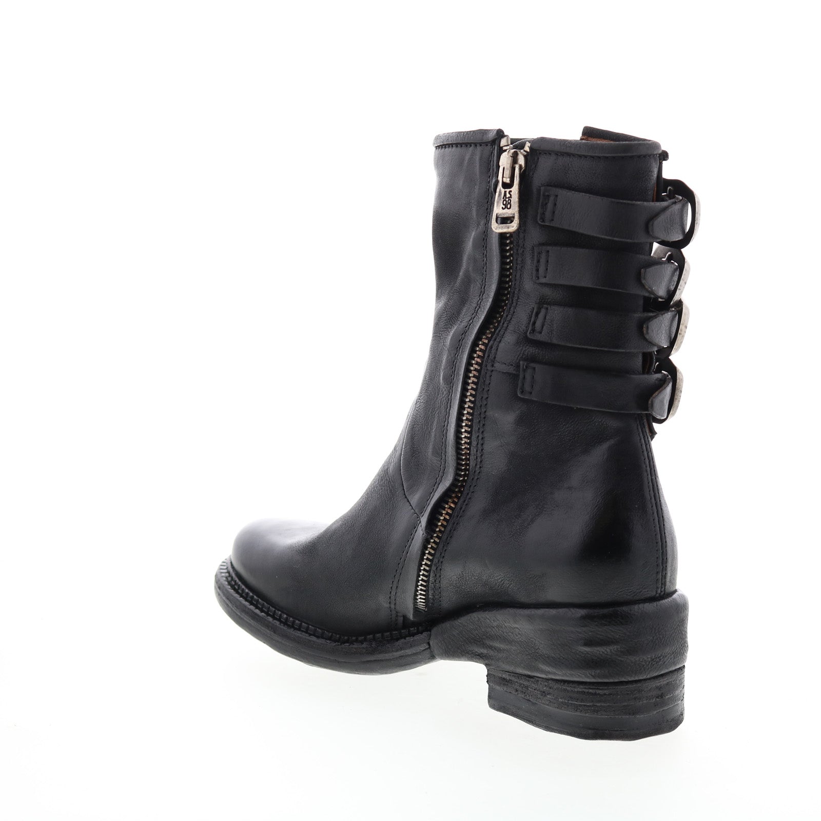 Spero A23215-301 Womens Black Leather Hook & Loop Casual Dress Boots