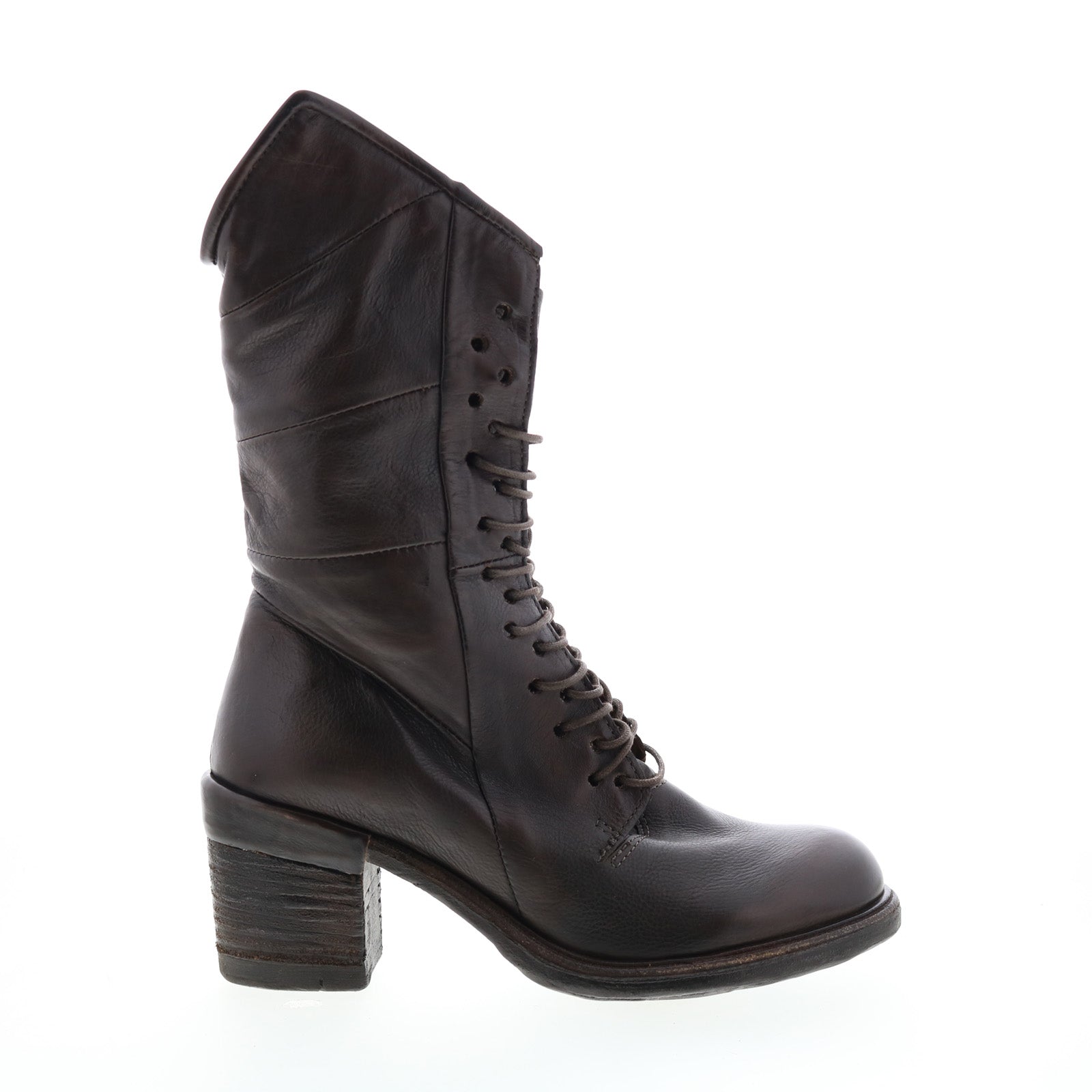 Jasper A24202-101 Womens Brown Leather Lace Up Casual Dress Boots