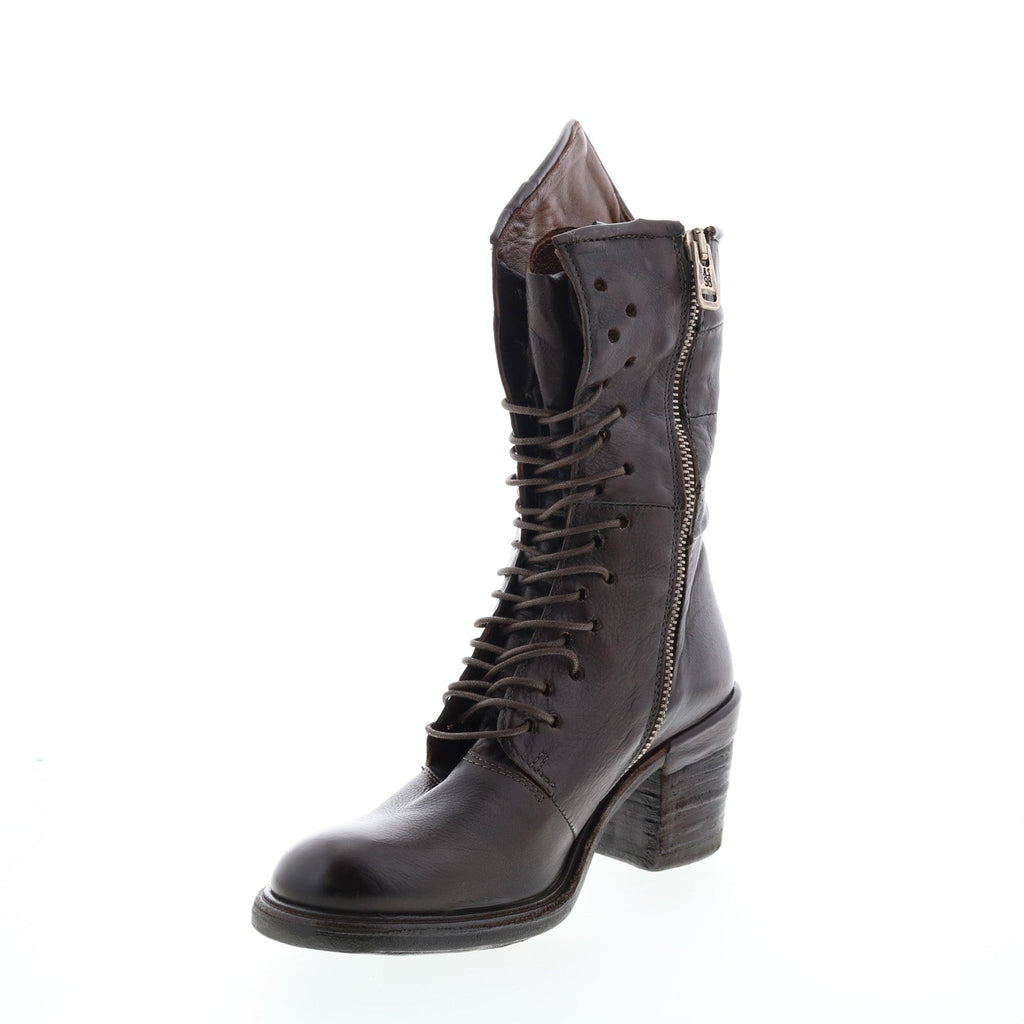 Jasper A24202-101 Womens Brown Leather Lace Up Casual Dress Boots