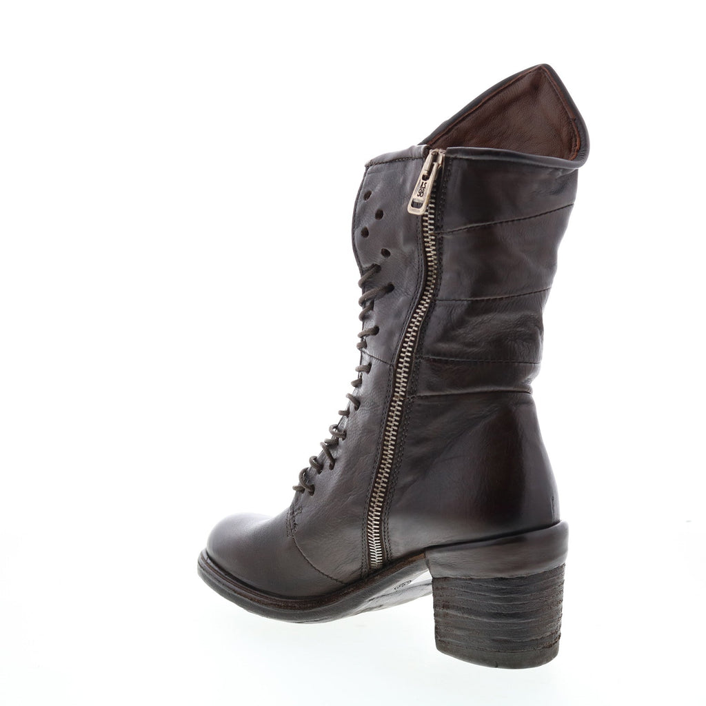 Jasper A24202-101 Womens Brown Leather Lace Up Casual Dress Boots