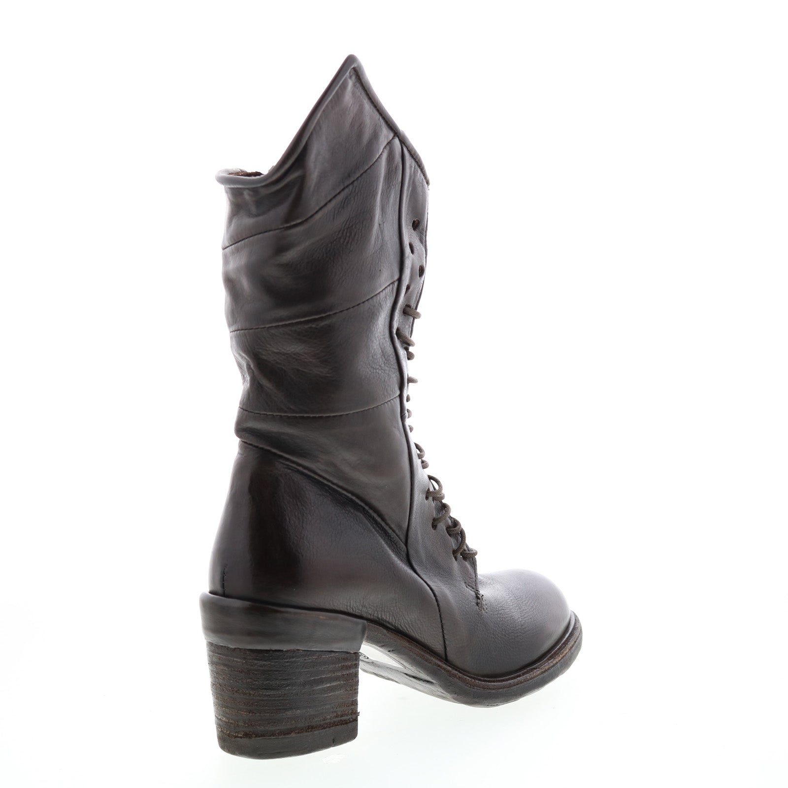 Jasper A24202-101 Womens Brown Leather Lace Up Casual Dress Boots