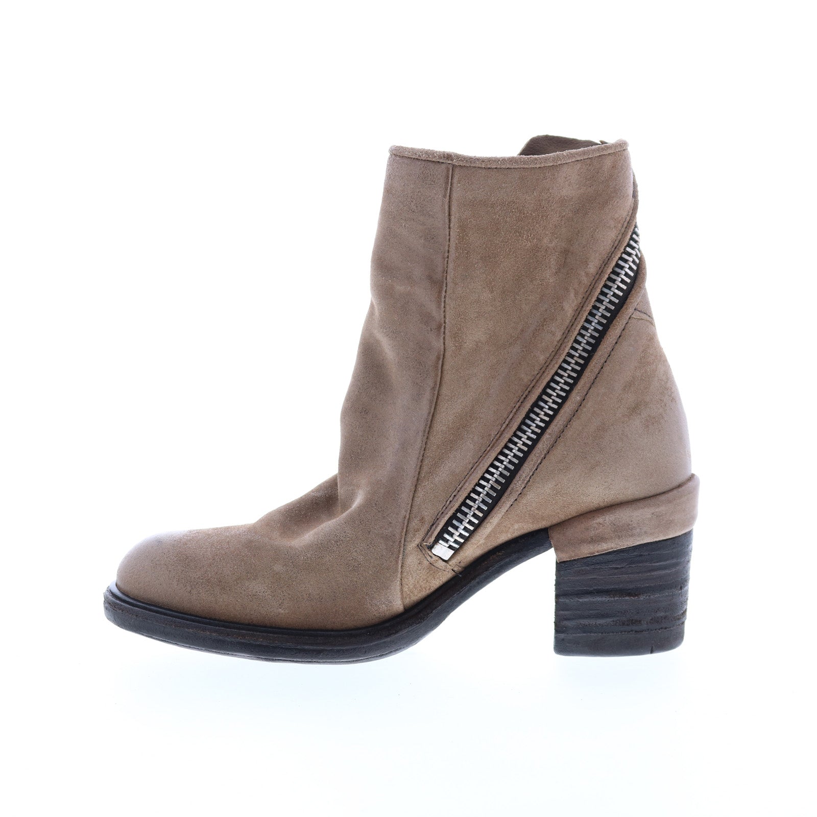 Jase A24208-301 Womens Brown Leather Zipper Casual Dress Boots