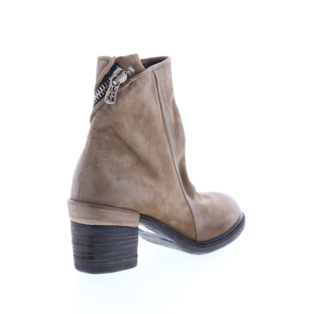 Jase A24208-301 Womens Brown Leather Zipper Casual Dress Boots