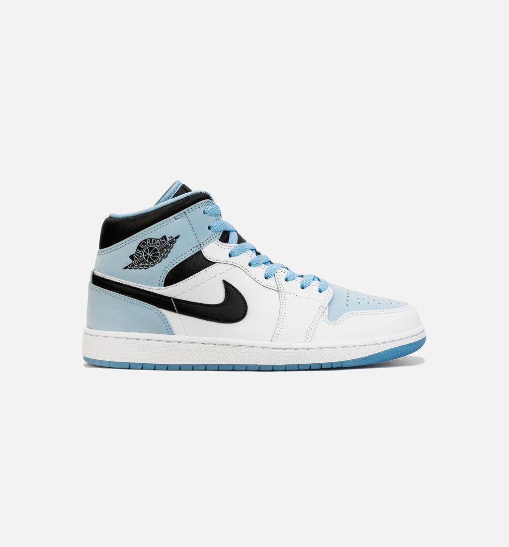 Air Jordan 1 Retro Mid SE Ice Blue Mens Lifestyle Shoe White Blue