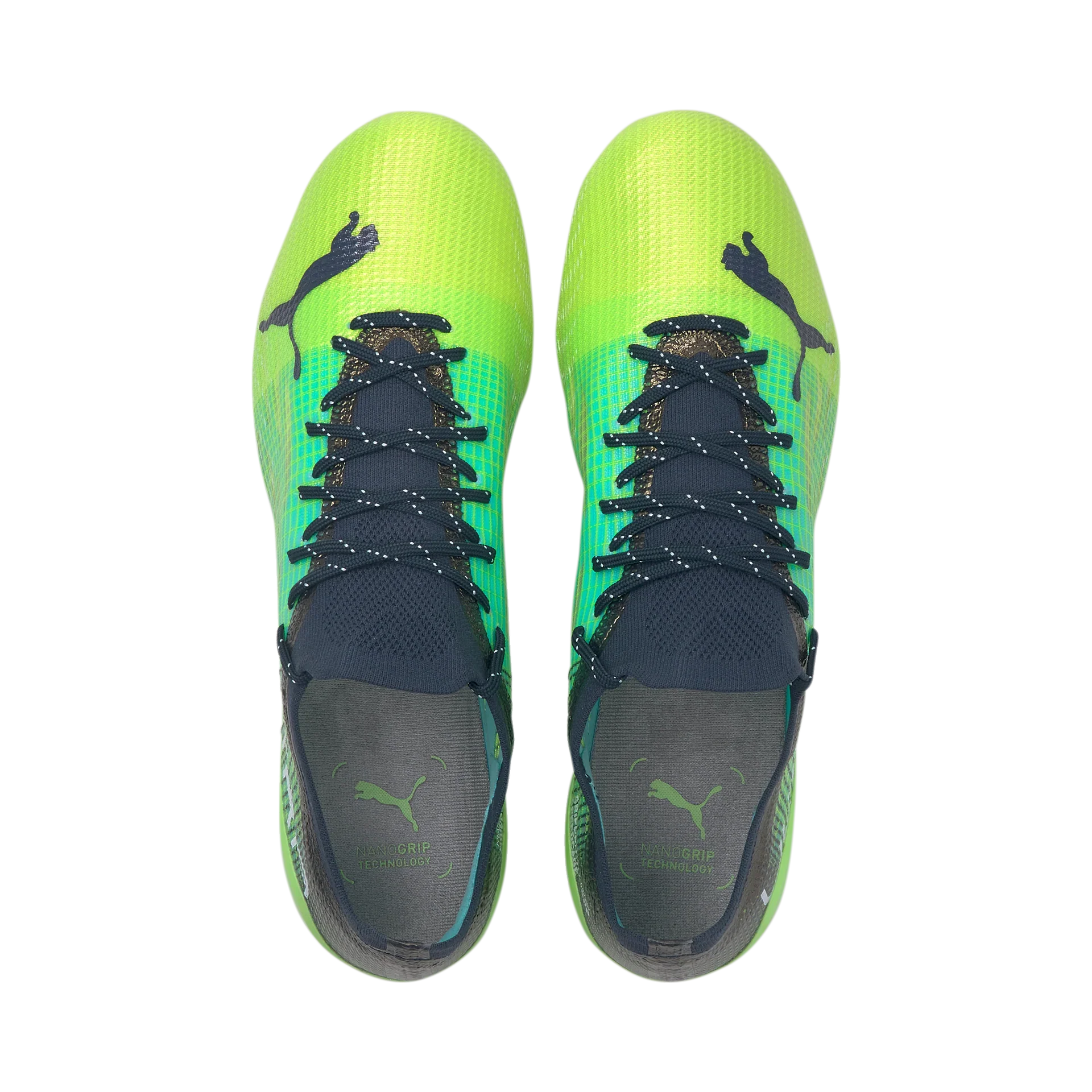 PUMA Ultra 13 FG AG Firm Soccer Shoes Green Glare Elektro Aqua Spellbound