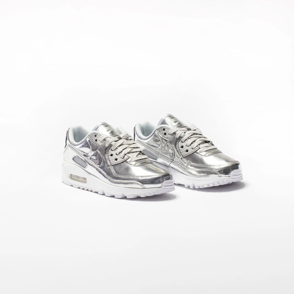 Air Max 90 Womens Running Shoe Platinum Silver Light Grey