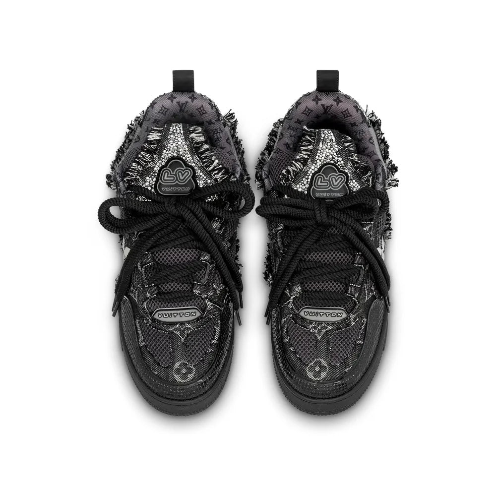LV Skate Sneaker Black Swarovski Crystals