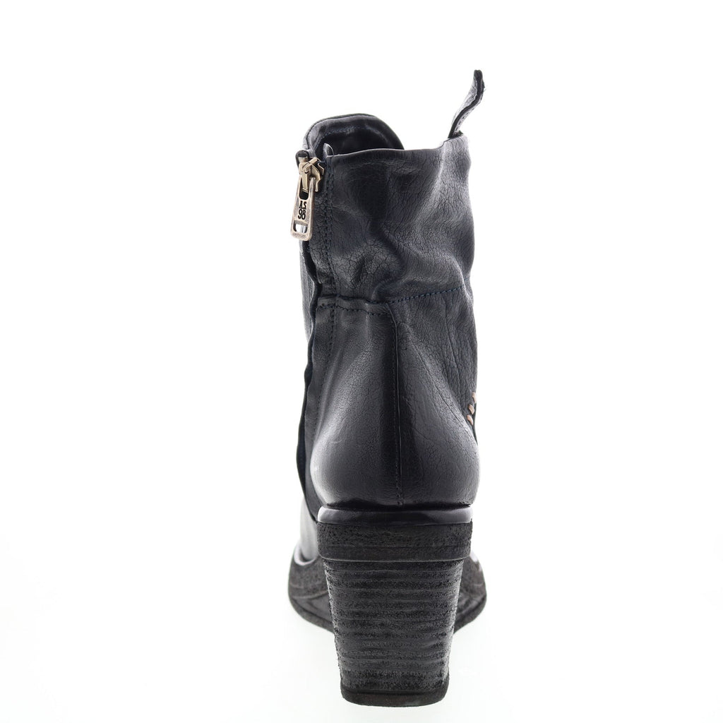 Tremont A30205-201 Womens Blue Leather Zipper Casual Dress Boots