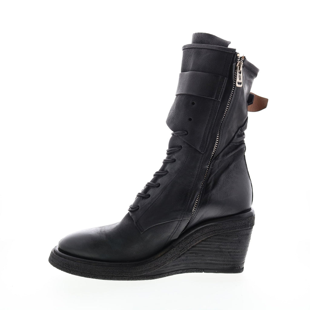 Thatcher A30210-201 Womens Black Leather Casual Dress Boots