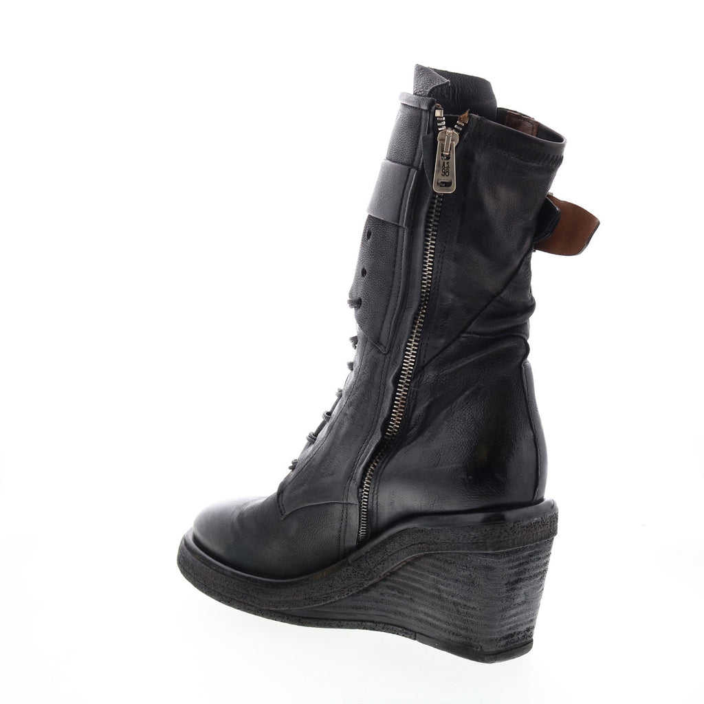 Thatcher A30210-201 Womens Black Leather Casual Dress Boots