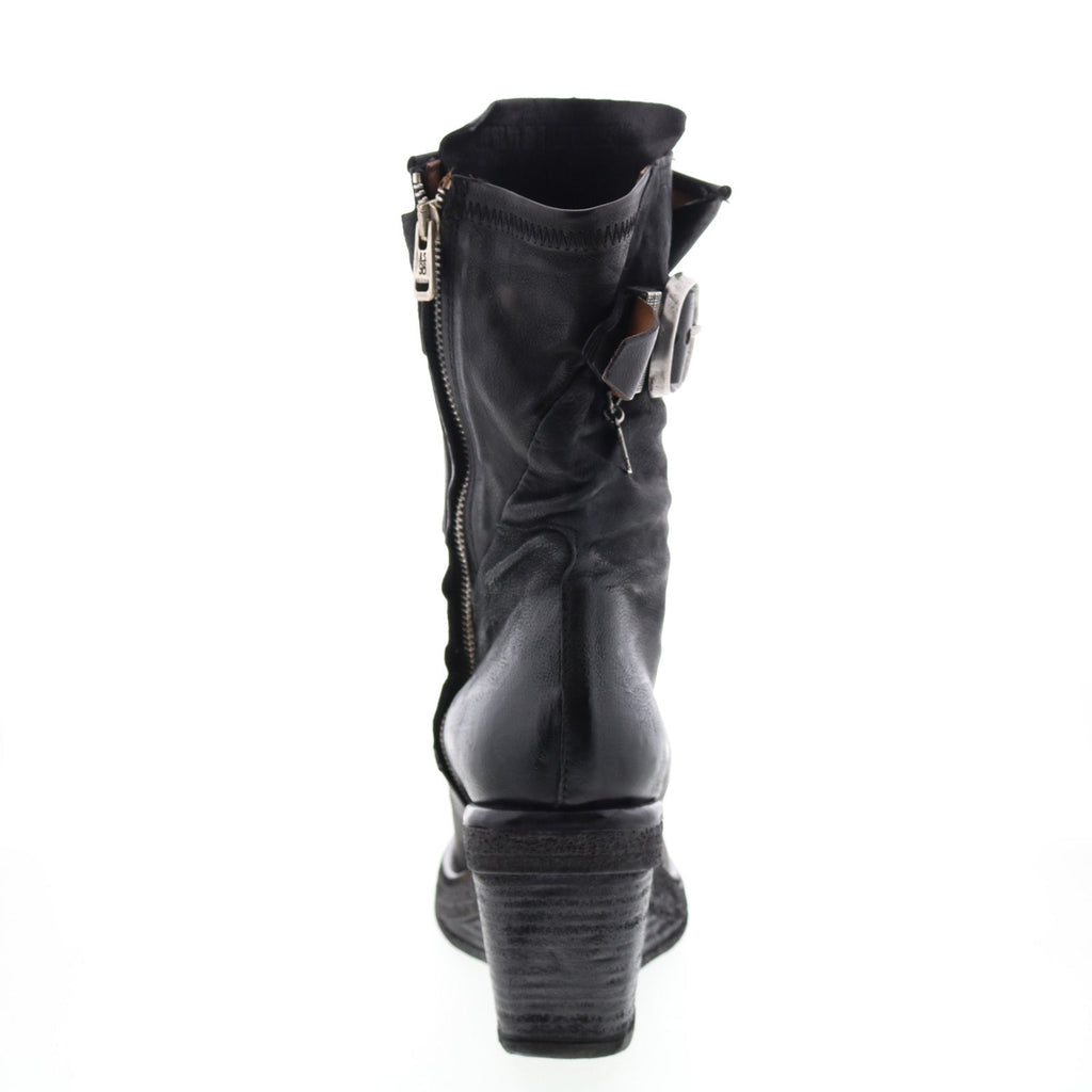 Thatcher A30210-201 Womens Black Leather Casual Dress Boots