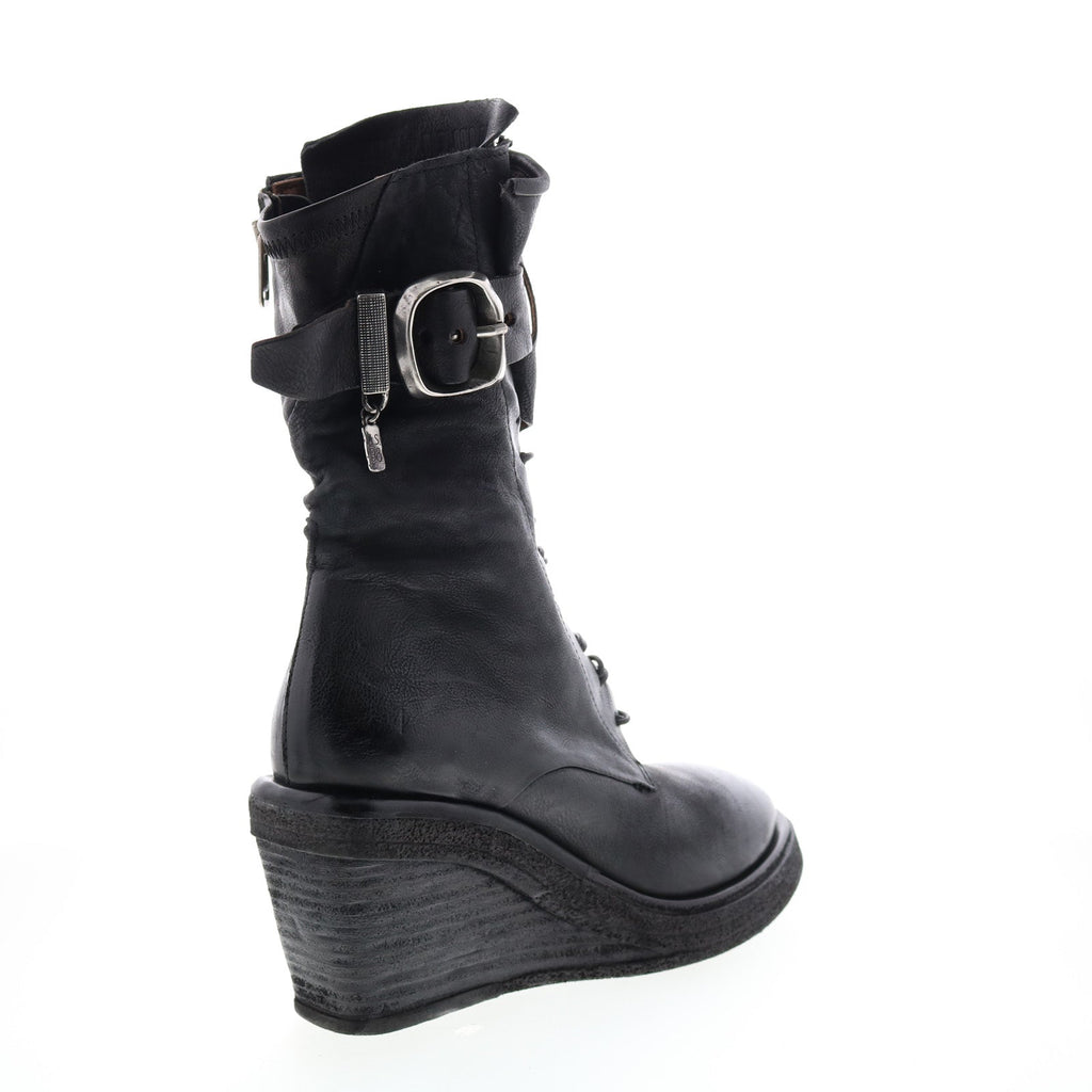 Thatcher A30210-201 Womens Black Leather Casual Dress Boots