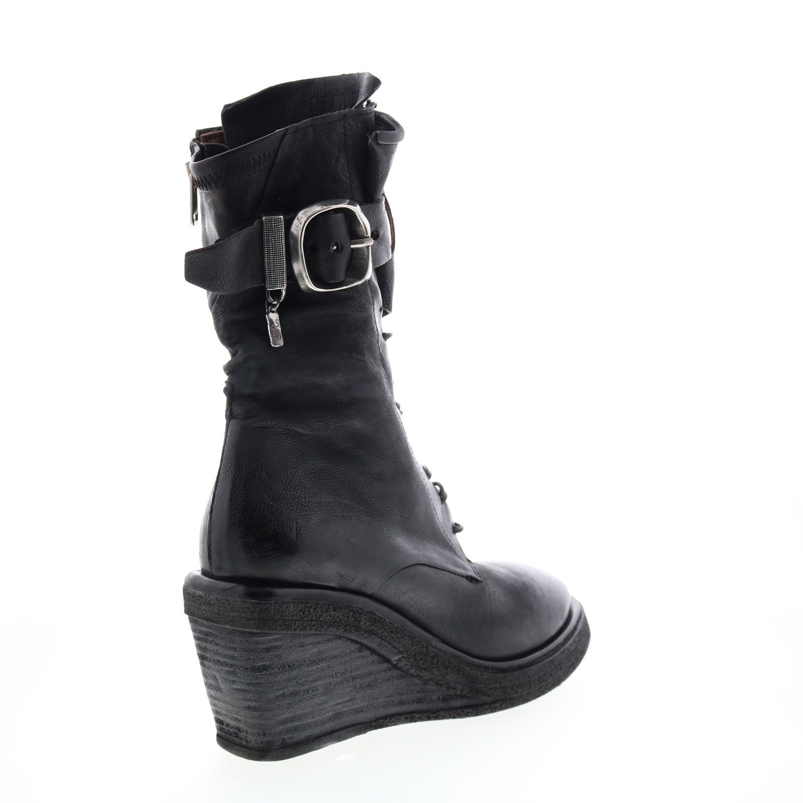 Thatcher A30210-201 Womens Black Leather Casual Dress Boots
