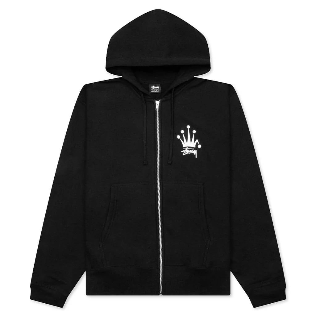 Regal Crown Zip Hoodie Black