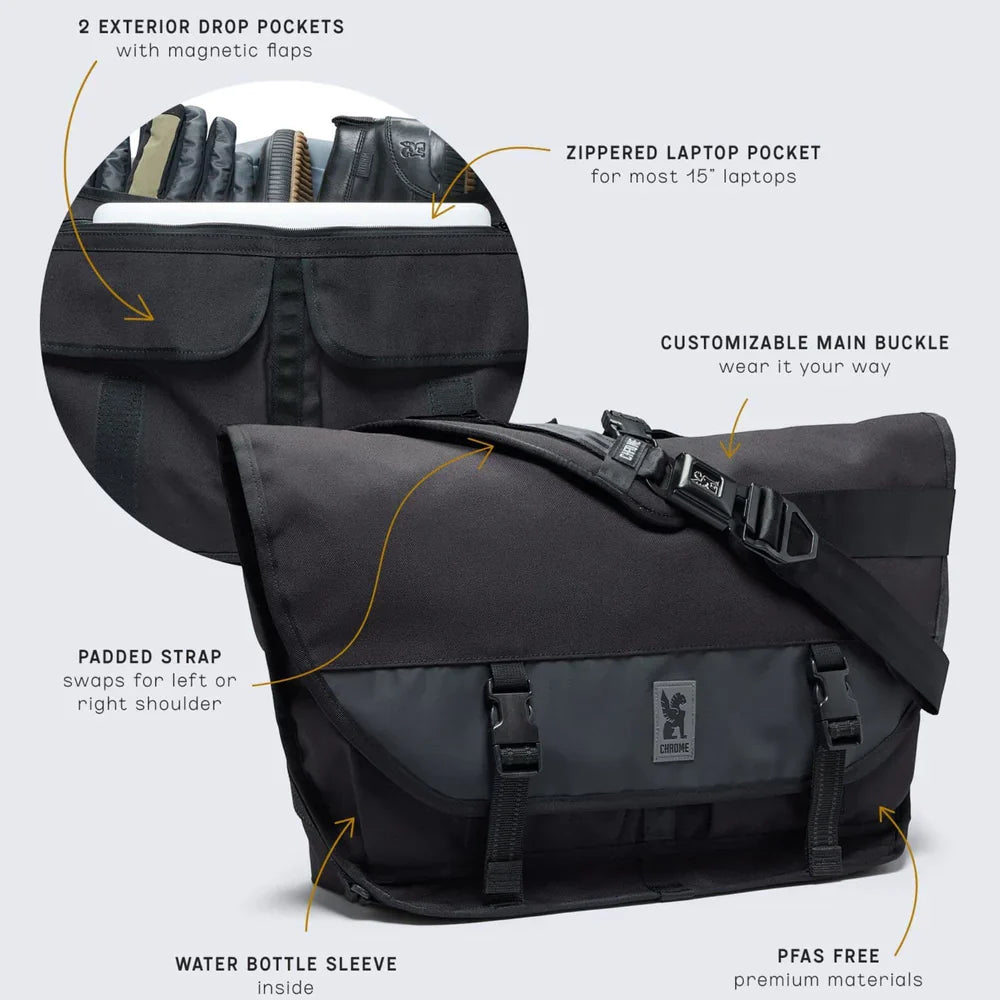 Chrome Industries Citizen 24L Messenger Bag Black