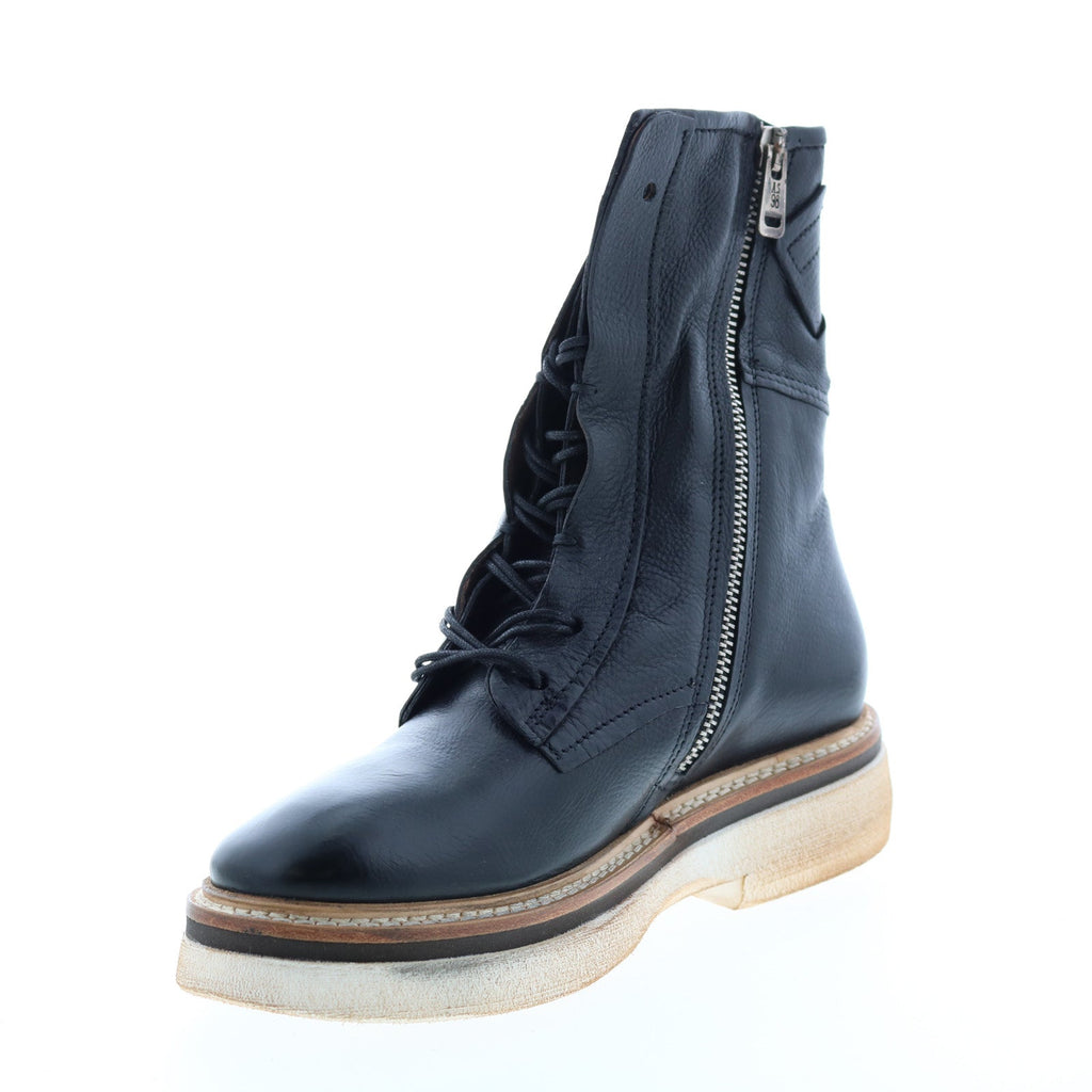 Inessa A38209-101 Womens Black Leather Lace Up Casual Dress Boots