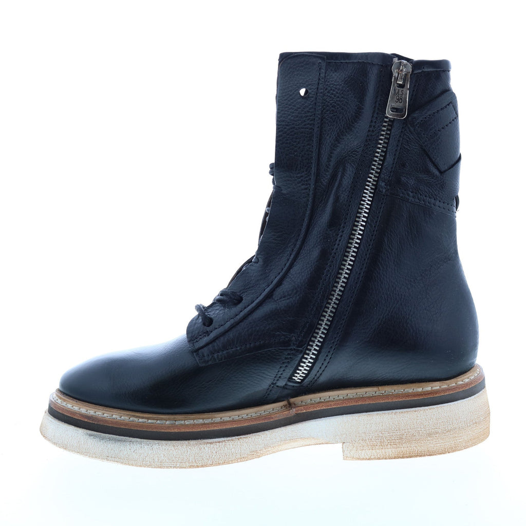 Inessa A38209-101 Womens Black Leather Lace Up Casual Dress Boots