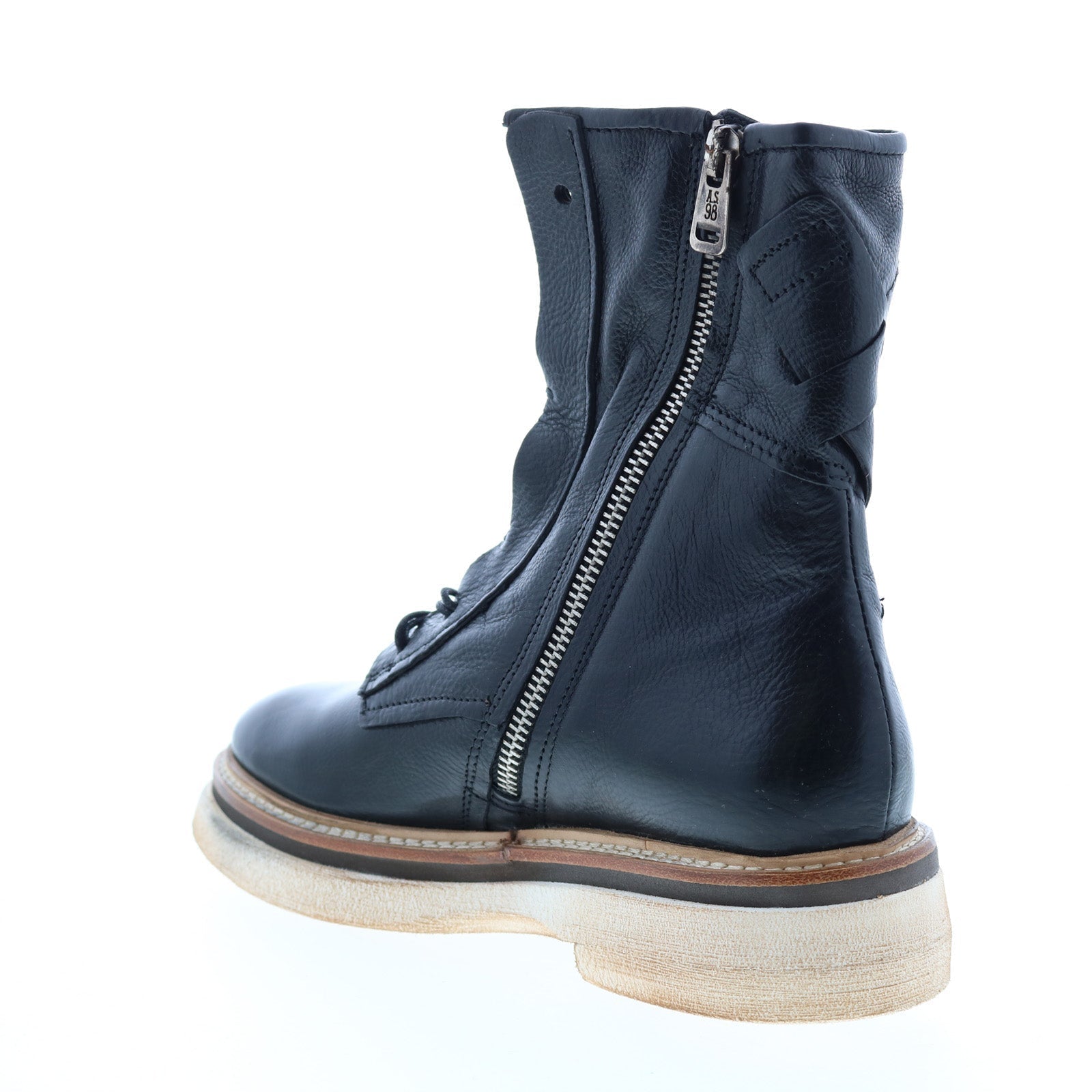 Inessa A38209-101 Womens Black Leather Lace Up Casual Dress Boots
