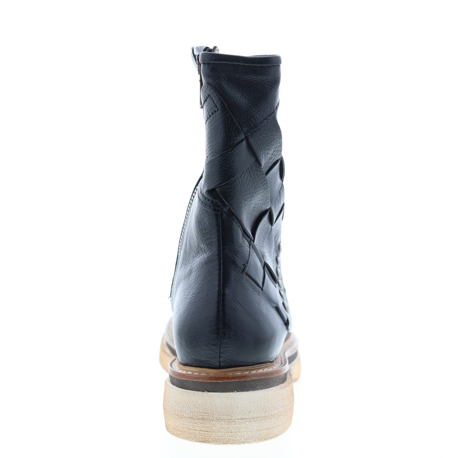 Inessa A38209-101 Womens Black Leather Lace Up Casual Dress Boots