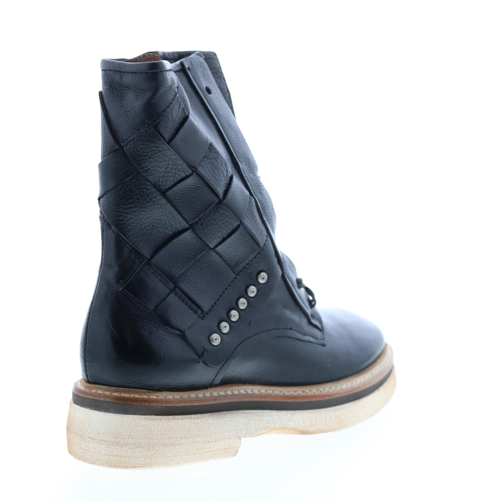 Inessa A38209-101 Womens Black Leather Lace Up Casual Dress Boots
