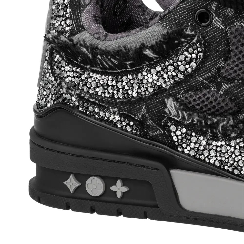 LV Skate Sneaker Black Swarovski Crystals