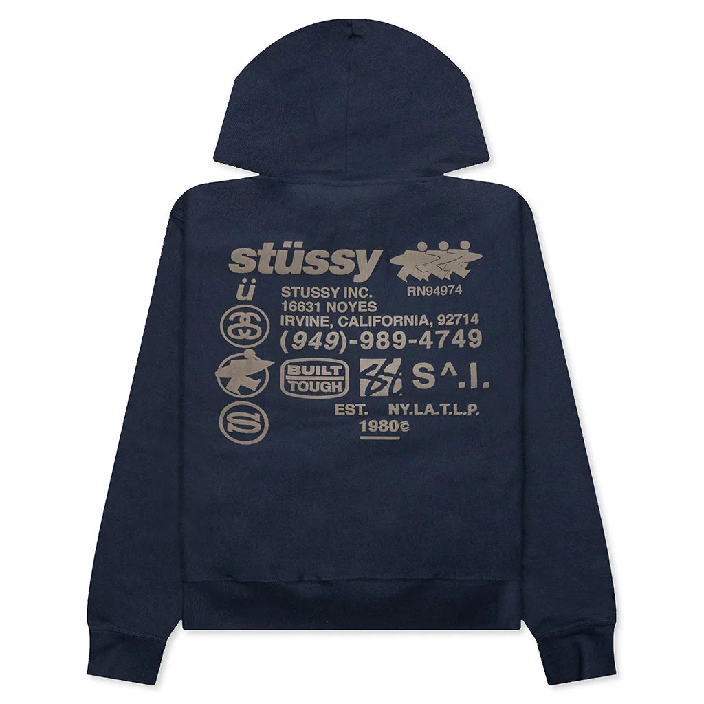 DNA Zip Hoodie Navy