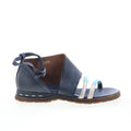 Merv A46005-101-0005 Womens Blue Leather Wedges Sandals Shoes