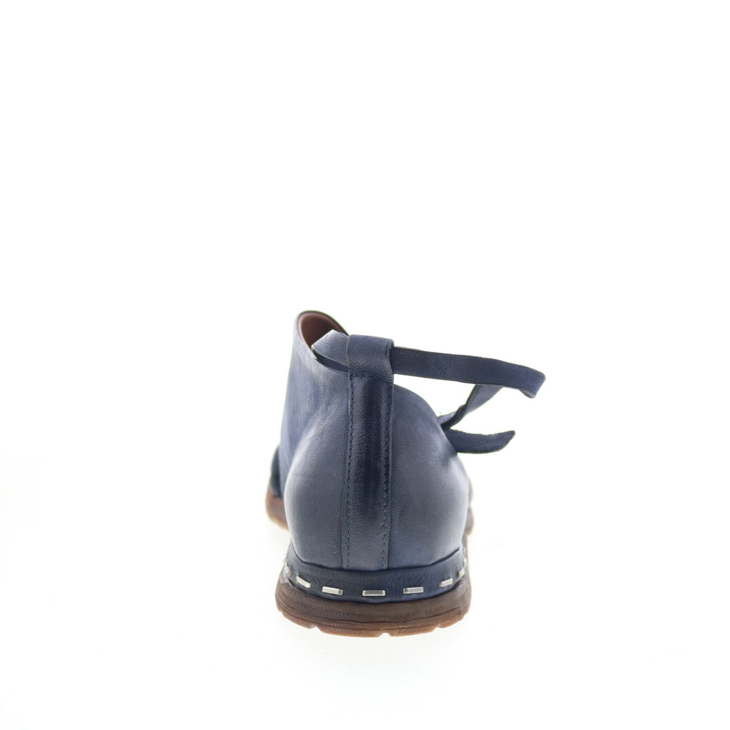 Merv A46005-101-0005 Womens Blue Leather Wedges Sandals Shoes