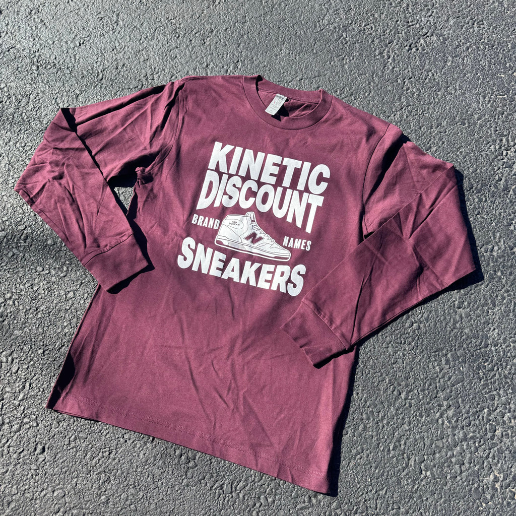 Kinetic Discount Sneaks Long Sleeve Tee Maroon