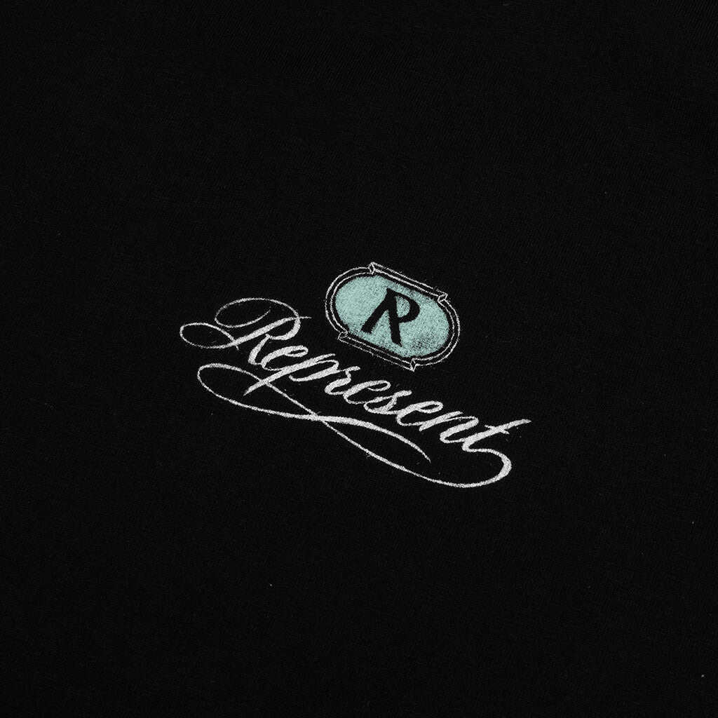Grand Vintage Hand Drawn T Shirt Jet Black