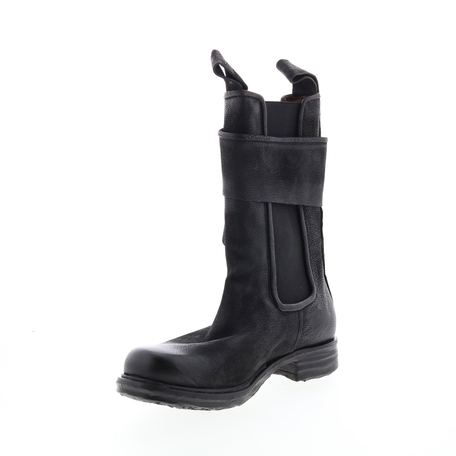 Sikes A50216-101 Womens Black Leather Slip On Chelsea Boots