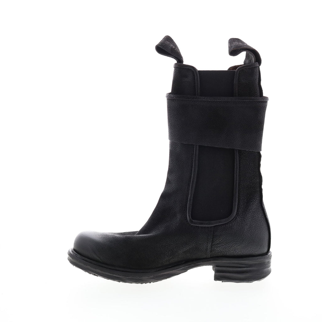 Sikes A50216-101 Womens Black Leather Slip On Chelsea Boots