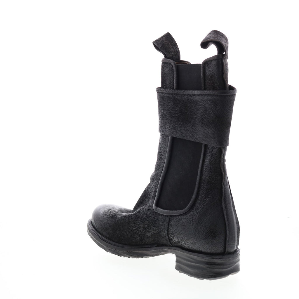 Sikes A50216-101 Womens Black Leather Slip On Chelsea Boots