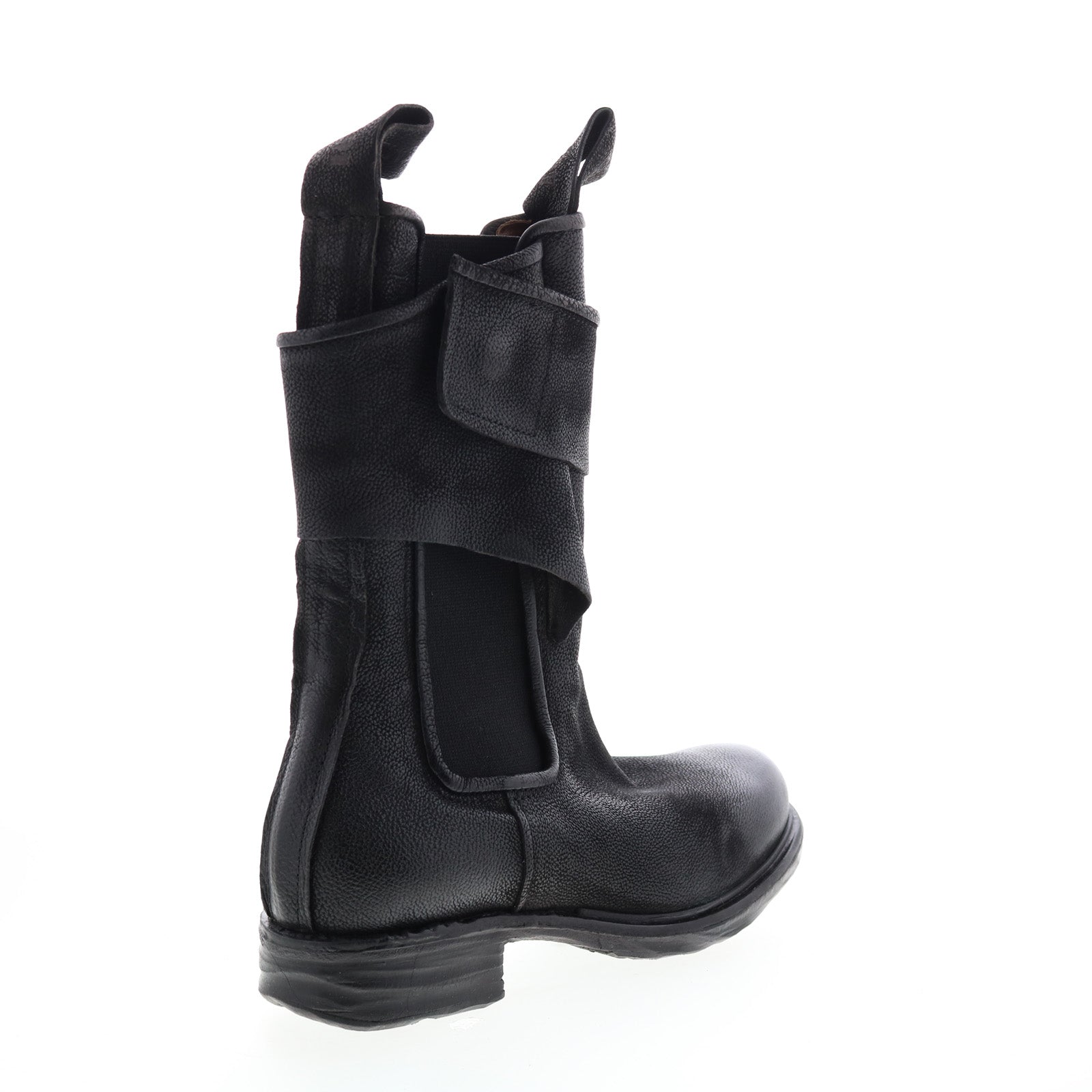 Sikes A50216-101 Womens Black Leather Slip On Chelsea Boots