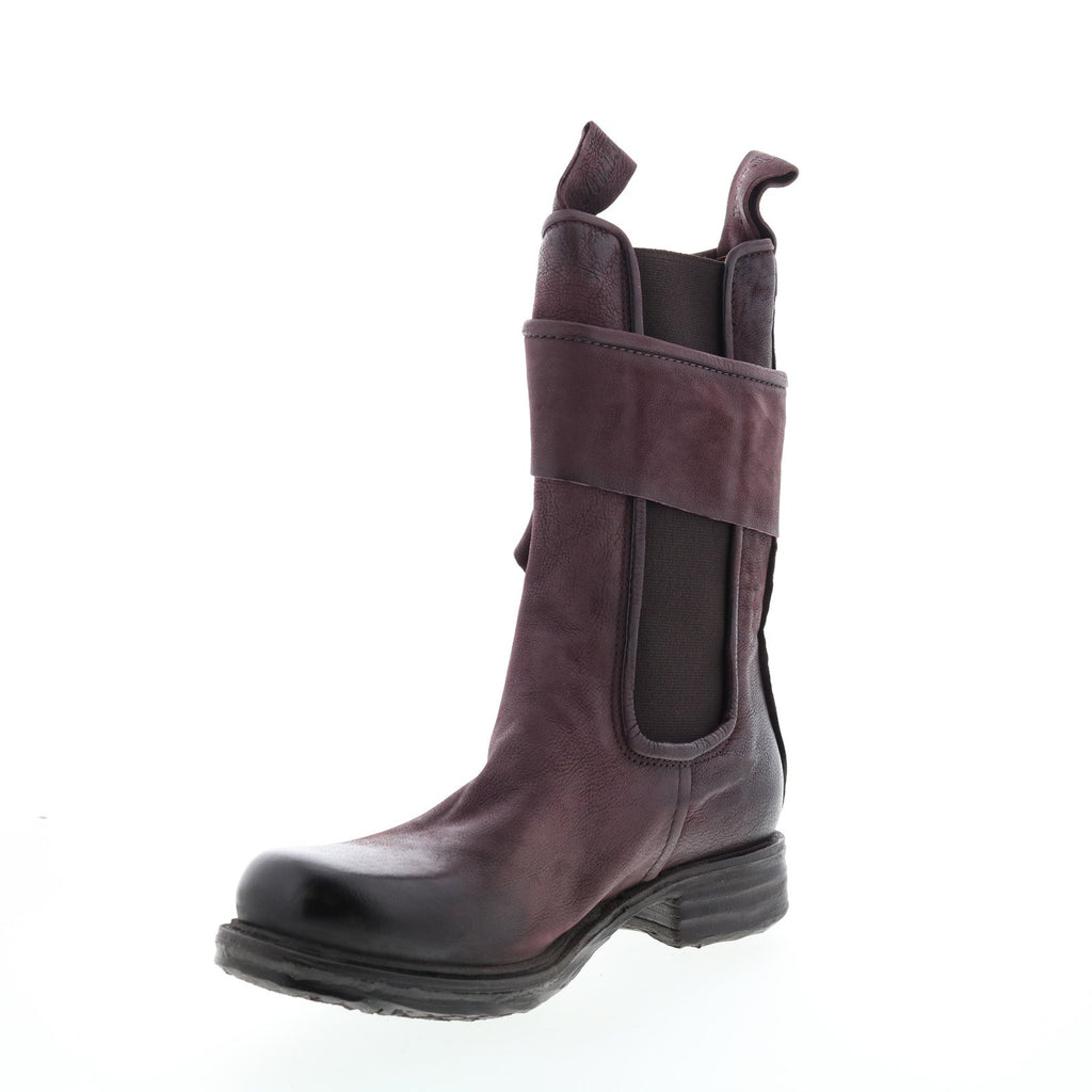 Sikes A50216-102 Womens Burgundy Leather Slip On Chelsea Boots